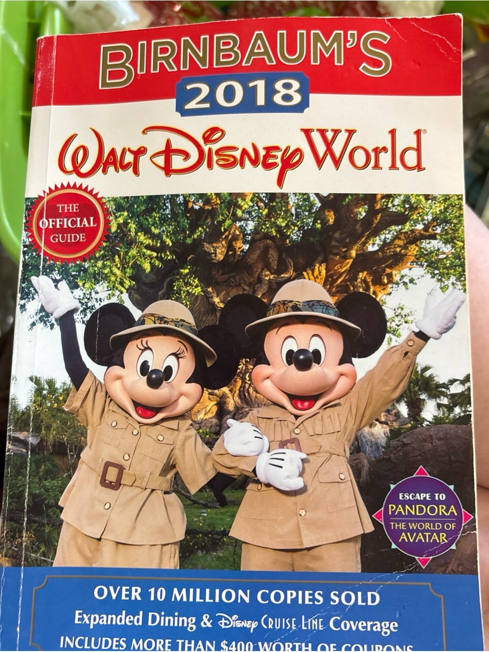Disney Walt Disney World Guide Cover — Red, Tan, Green, Blue